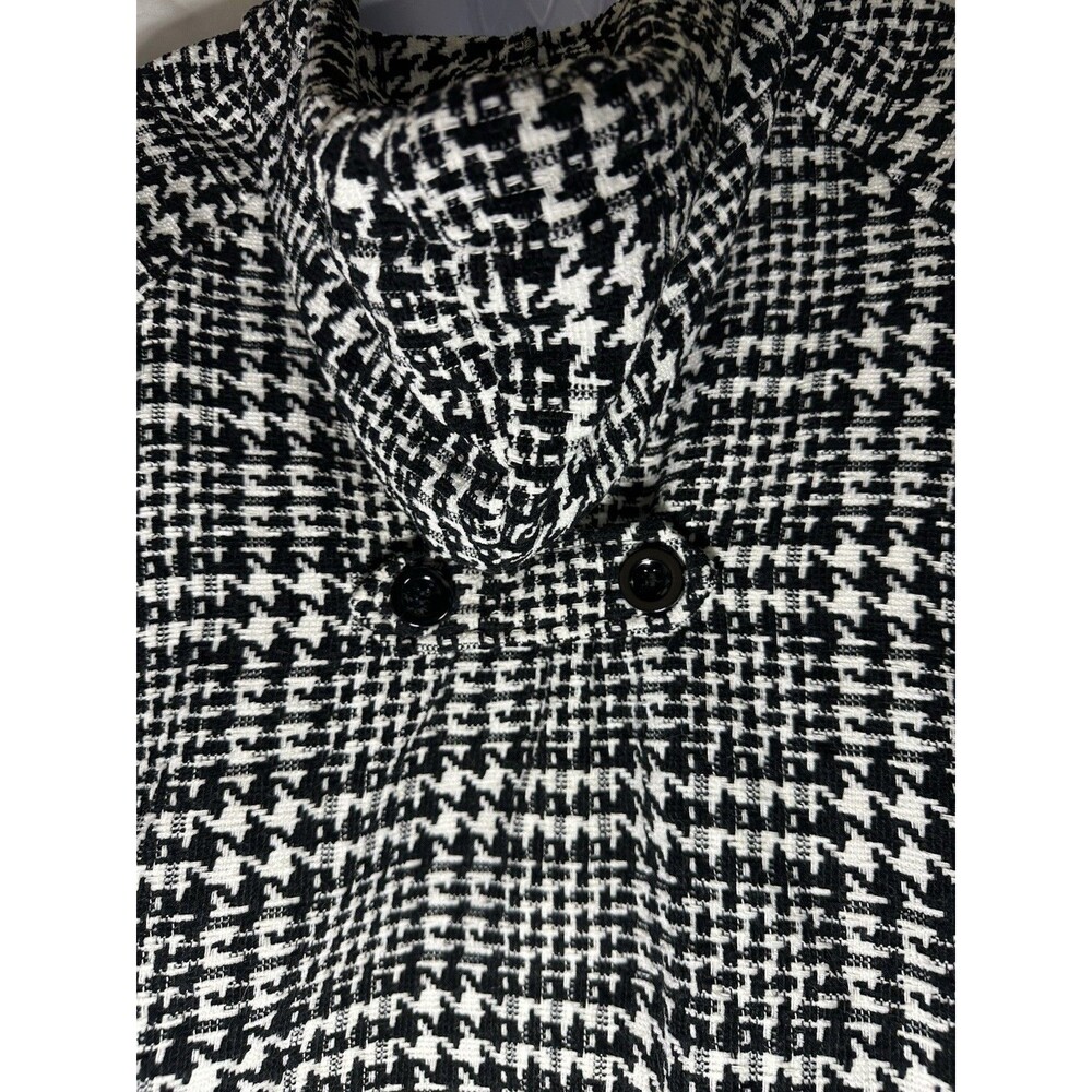 For Cynthia Houndstooth Fringe Jacket Size S - Picture 3 of 16